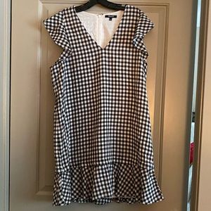 Madewell gingham flutter sleeve dress